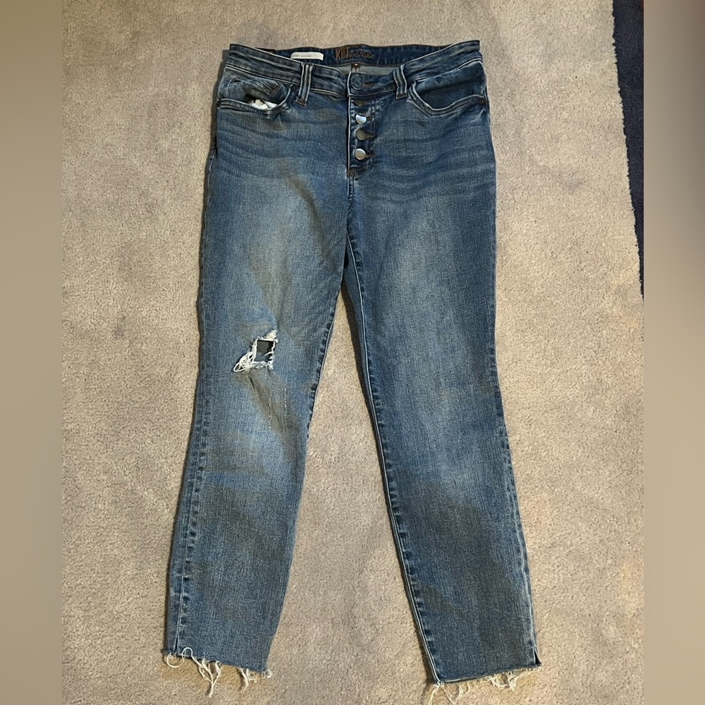 KUT From the Kloth Button-Fly Skinny Jeans